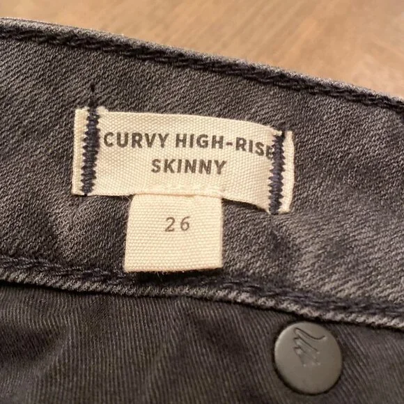 Madewell Distressed Curvy High-Rise Skinny Jeans, Size 26 - Picture 5 of 14